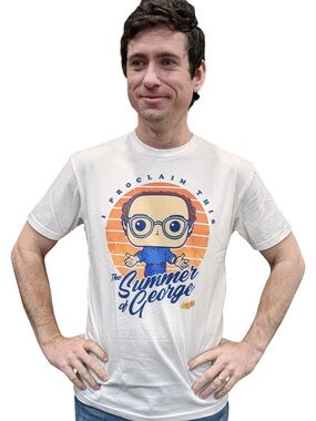 ✨NWT✨Funko Pop Tees x Seinfeld “Summer of George” Graphic Tee | White | men’s  S